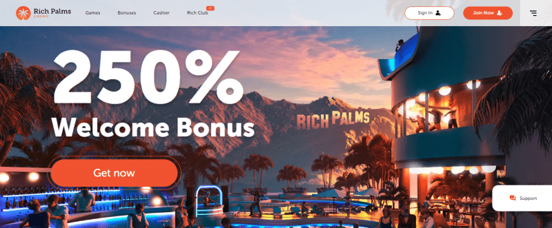 Rich Palms 250% Welcome Bonus