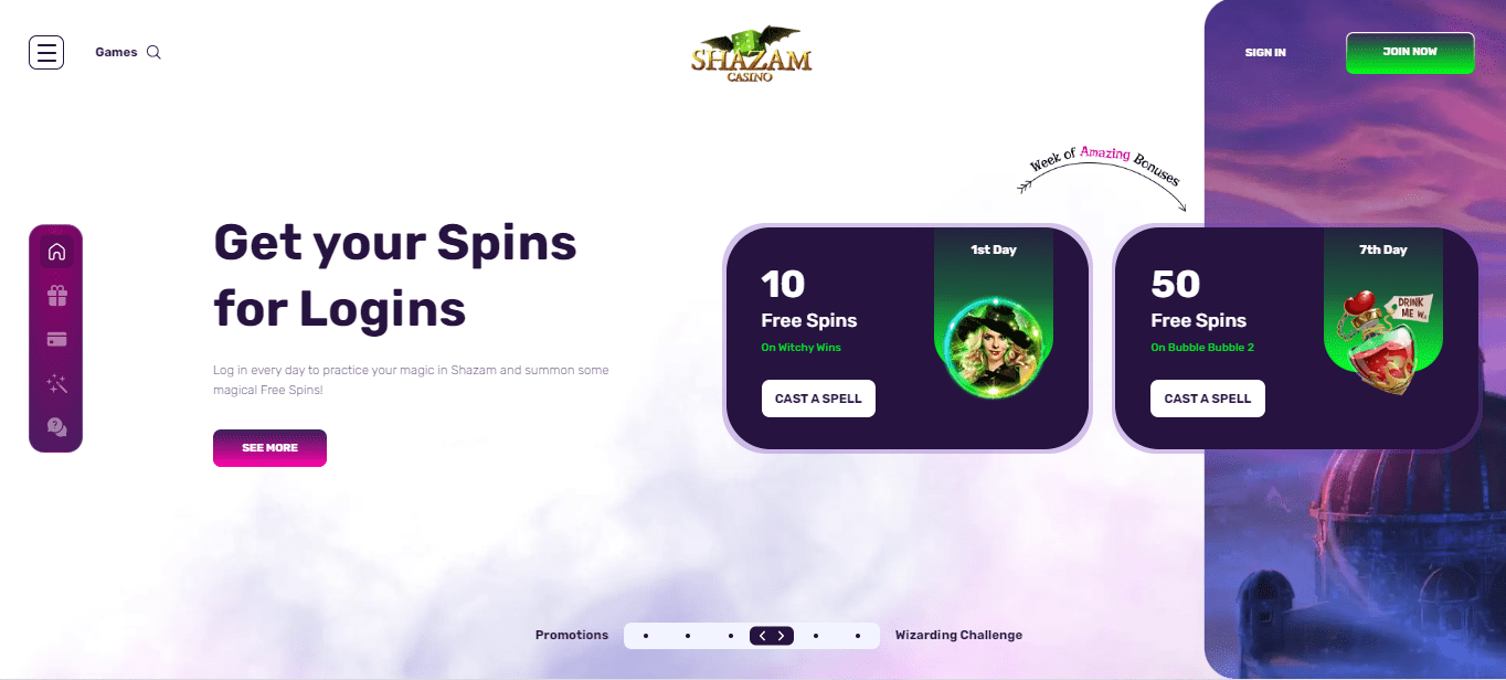 Free Spins for Login