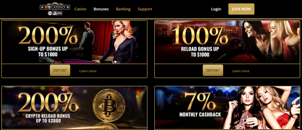 MYB Casino bonus