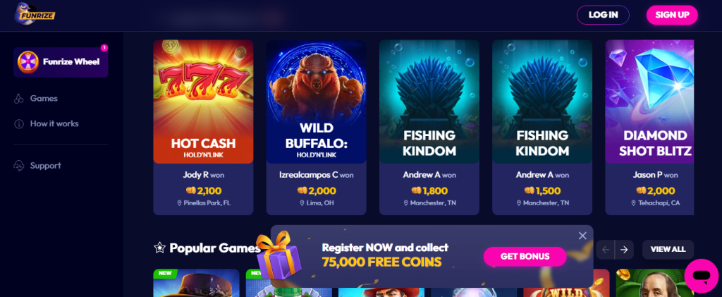 Funrize Social Casino Review and Rating 2