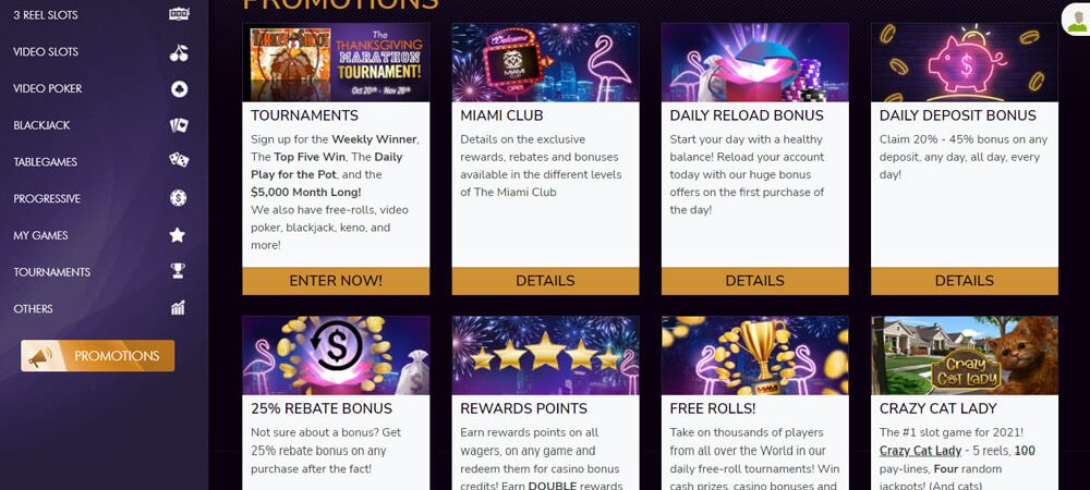 Online Miami Club Casino 2023 for USA Players: No Deposit Bonus Codes, Mobile App and Login 4
